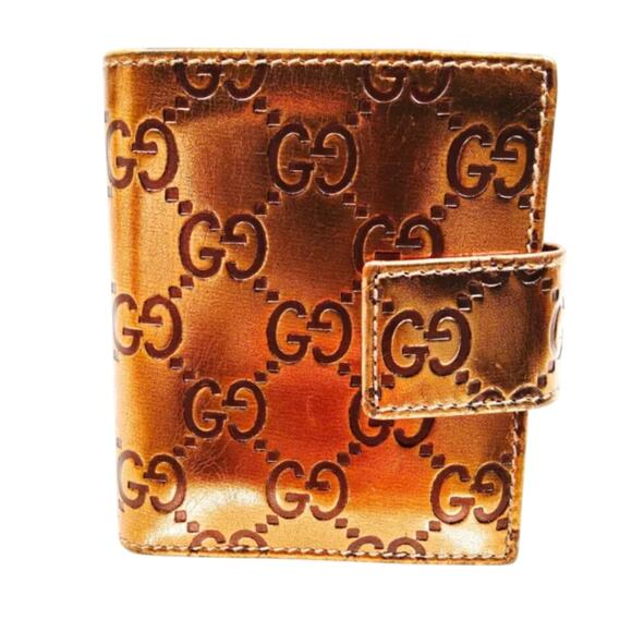 Gucci Metalic Bronze Guccissma wallet - Picture 1 of 9